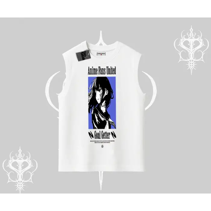 Kolsuz Tshirt Oversize Anime Kız Baskılı