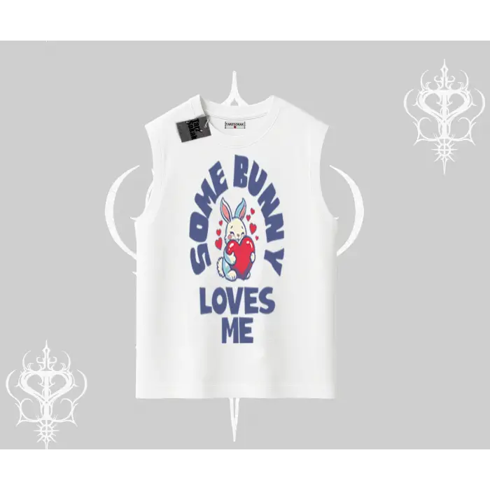 Kolsuz Tshirt Sevimli Tavşan Some Bunny Loves Me Baskılı