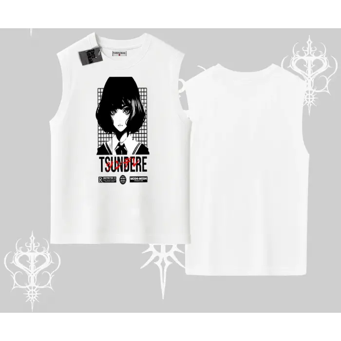 Kolsuz Tshirt Tsundere Anime Japanese Style Baskılı