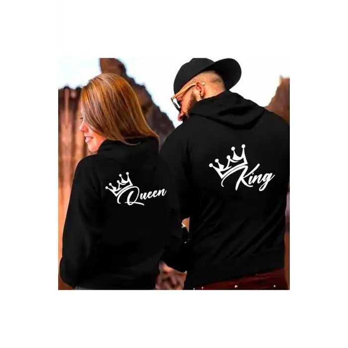 Kral Ve Kraliçe Sweatshirt 2 Siyah