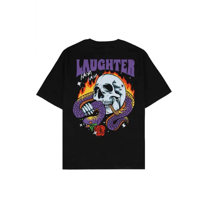 Laughter Siyah Oversize Unisex T-shirt