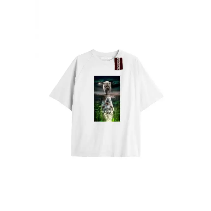 Learn Baskılı Oversize Kalıp Unisex T-shirt