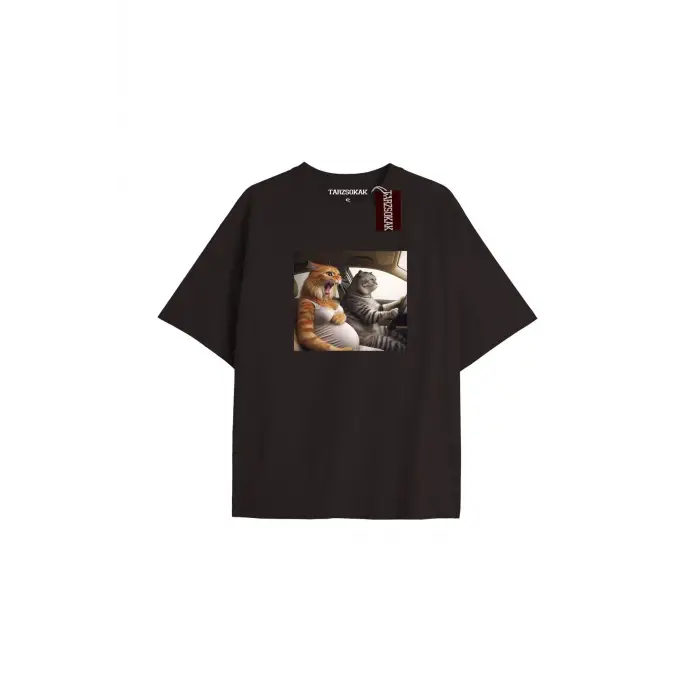 Learn Baskılı Oversize Kalıp Unisex T-shirt