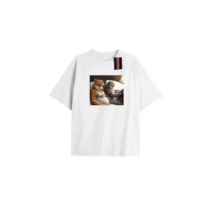 Learn Baskılı Oversize Kalıp Unisex T-shirt