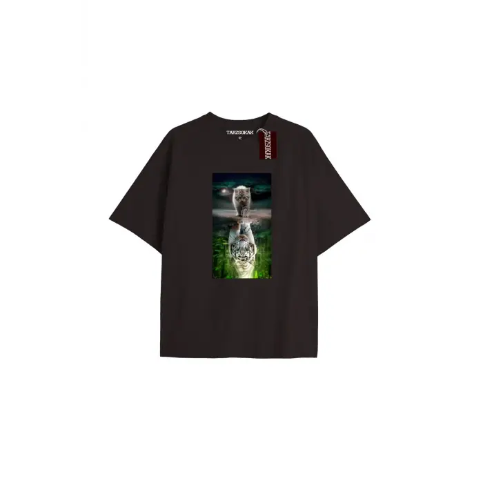 Learn Baskılı Oversize Kalıp Unisex T-shirt