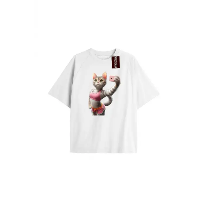 Learn Baskılı Oversize Kalıp Unisex T-shirt