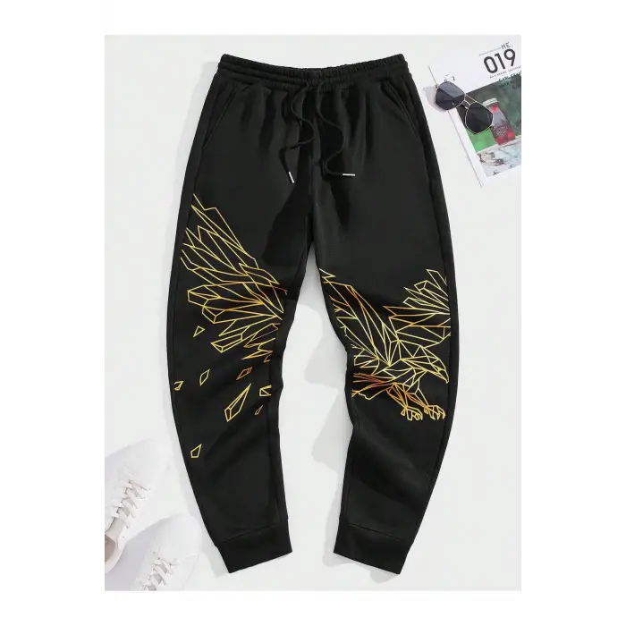 LEGND Eagle Print Drawstring Waist Eşofman Altı