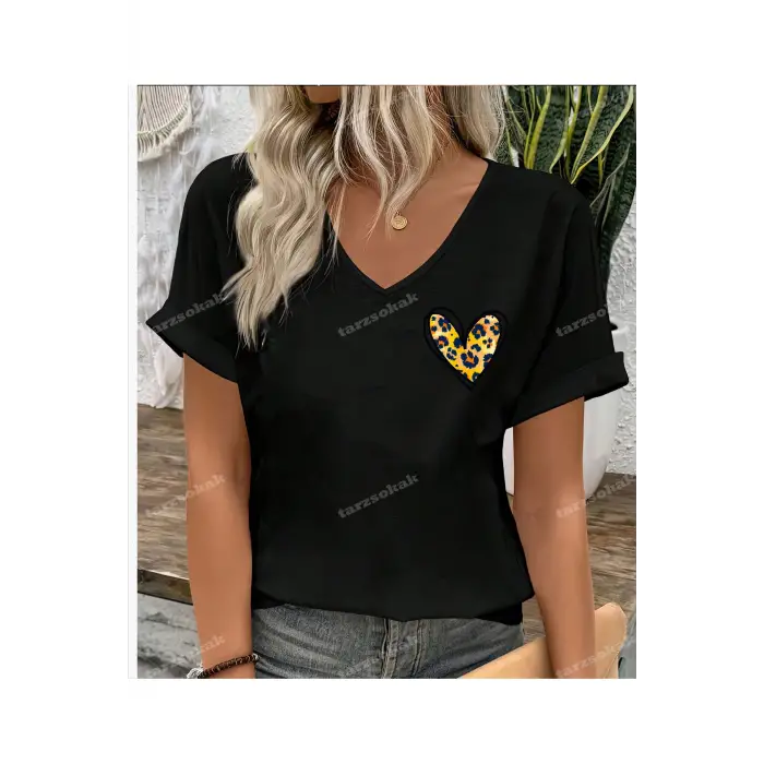 LEOPAR DESENLİ KALP TATLI TON