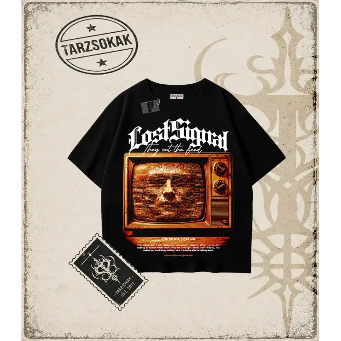 LOST SIGNAL Oversize Unisex Tişört