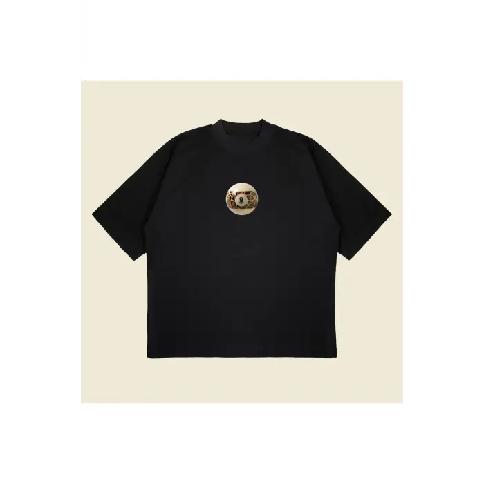 Lucky9leopar Boxy Fit Oversize Unisex Tshirt – Baskılı Tişört |