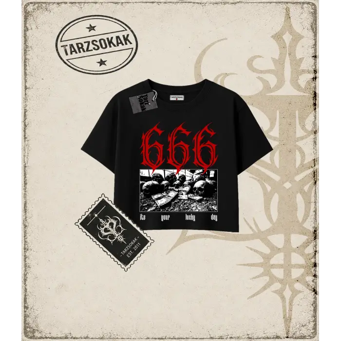 LUCKYDAY Kadın Crop Tişört