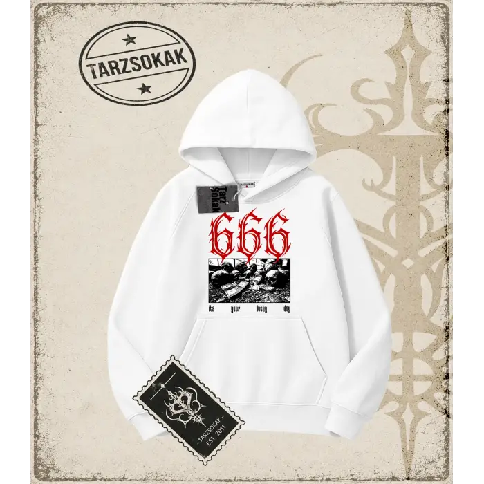 LUCKYDAY Oversize Unisex Kapşonlu Sweatshirt