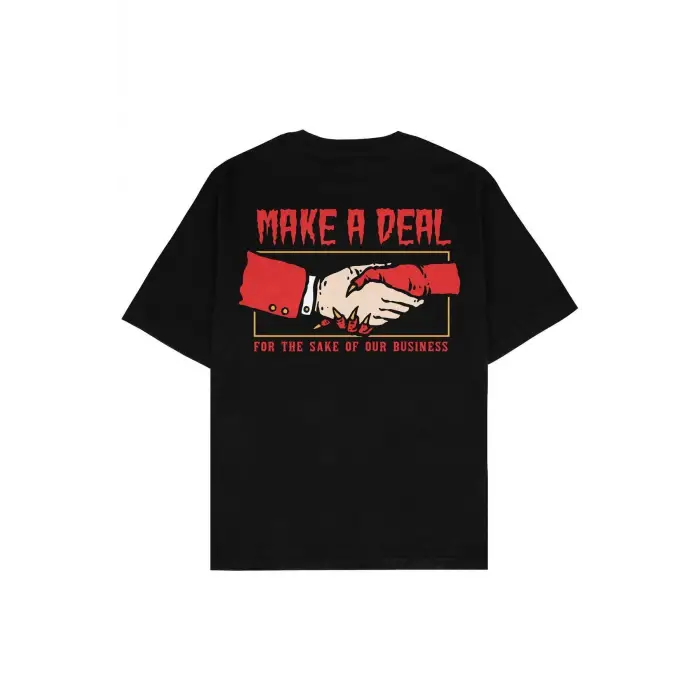 Make A Deal Siyah Oversize Unisex T-shirt
