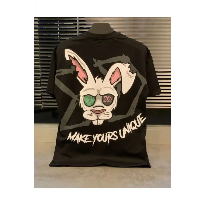 Make Yours Unique Baskılı Oversize Unisex Pamuk