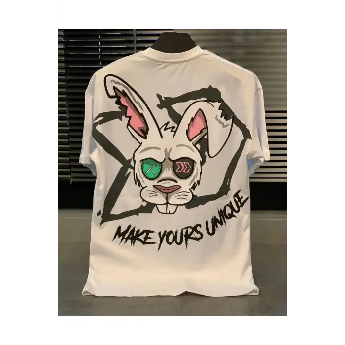 Make Yours Unique Baskılı Oversize Unisex Pamuk