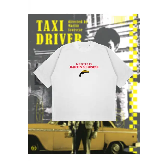 Martin Scorsese Baskılı Oversize Unisex Pamuklu Nefes Alan Kalın Kumaşlı