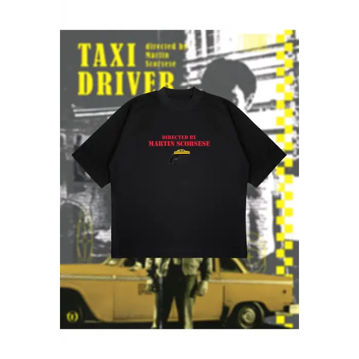 Martin Scorsese Baskılı Oversize Unisex Pamuklu Nefes Alan Kalın Kumaşlı