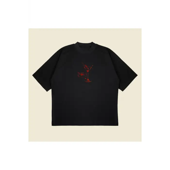 Martini W Cigarette Boxy Fit Oversize Unisex Tshirt – Baskılı Tişört |