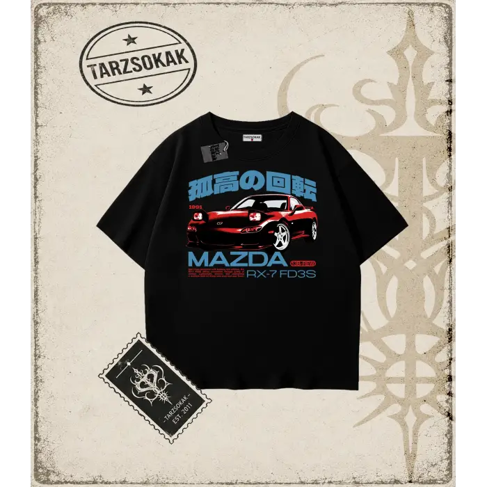MAZDA RX7 Oversize Unisex Tişört