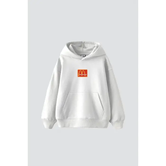 Mc. Cactus Jack Baskılı Oversize Unisex Premium Beyaz