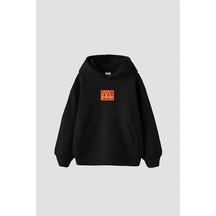 Mc. Cactus Jack Baskılı Oversize Unisex Premium Siyah