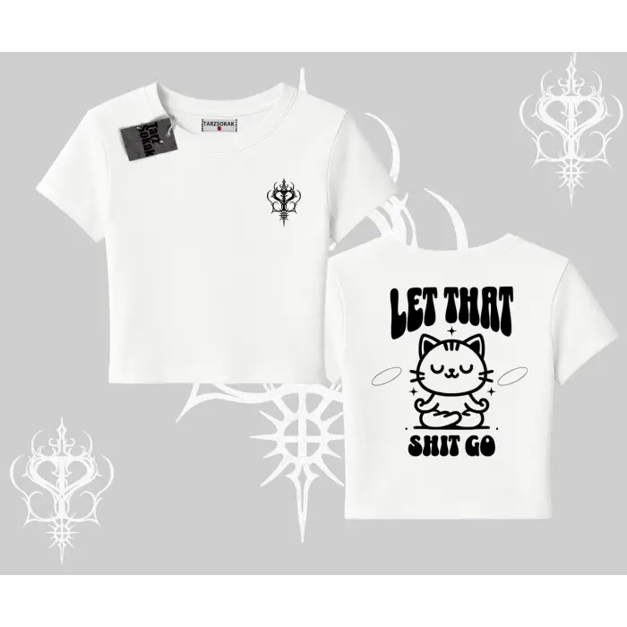 Meditasyon Yapan Kedi Baskılı Babby Tee Tshirt
