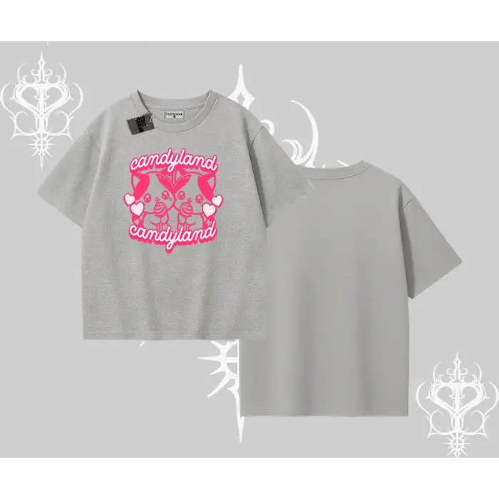 Meow Yazılı Kedi Portre Baskılı Oversize Tshirt