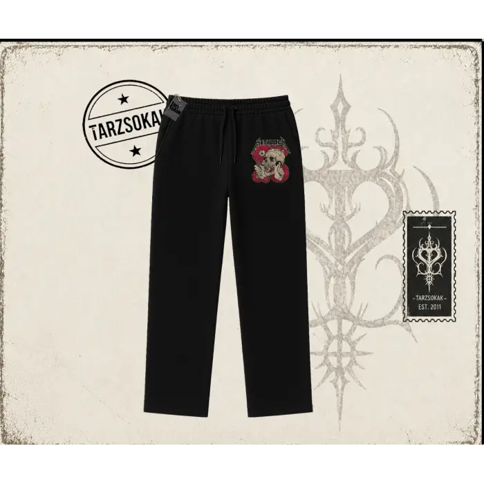 Metallica Kadın Unisex Baggy Eşofman Altı Beyaz