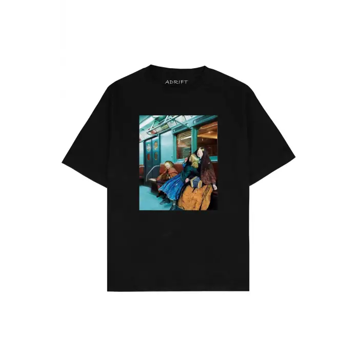 Metro Siyah Oversize Unisex T-shirt