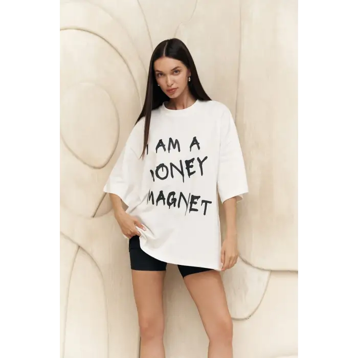 Money Magnet Beyaz Oversize
