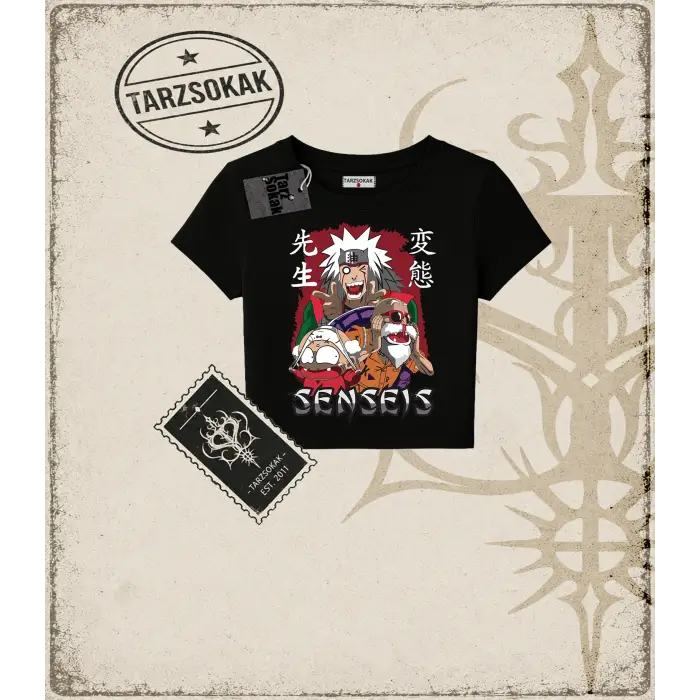 Naruto Anime Baskılı Kadın Baby Tee