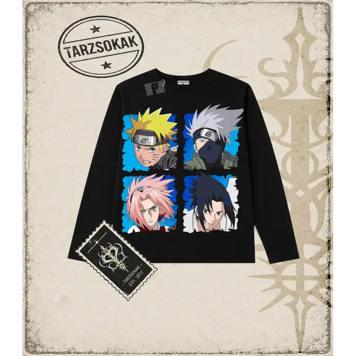 Naruto Anime Baskılı Long Sleeve