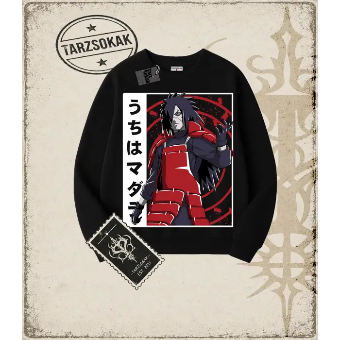Naruto Anime Baskılı Oversize Unisex Bisiklet Yaka Sweatshirt