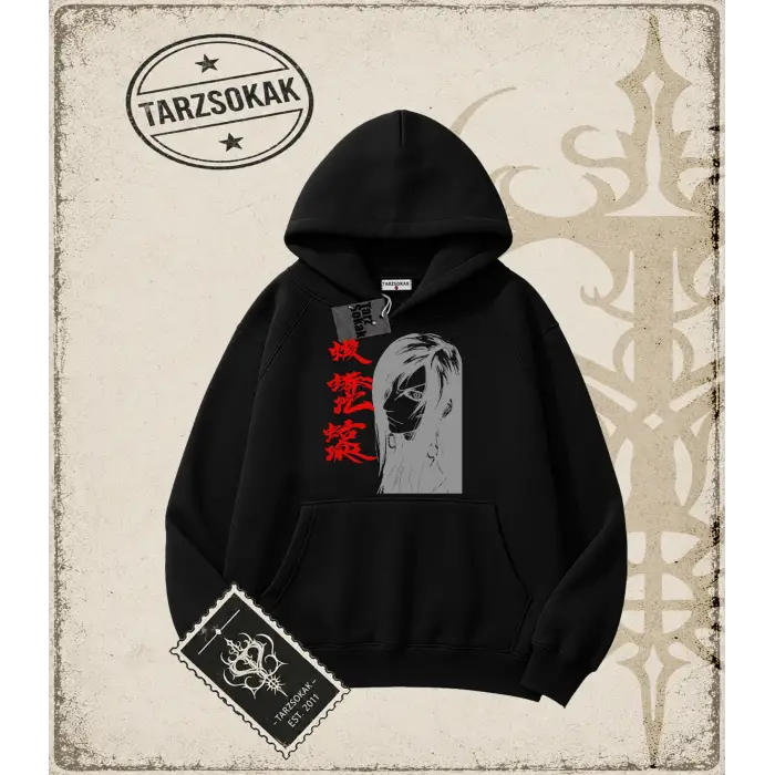 Naruto Anime Baskılı Oversize Unisex Kapşonlu Sweatshirt