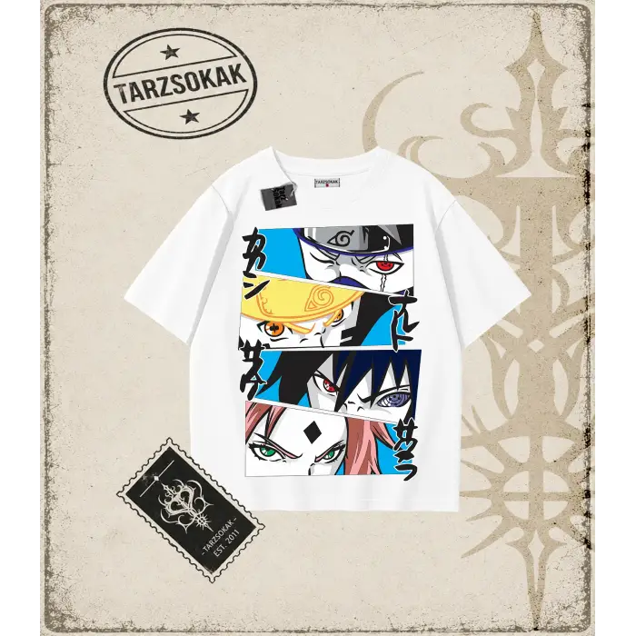 Naruto Anime Baskılı Oversize Unisex Tişört