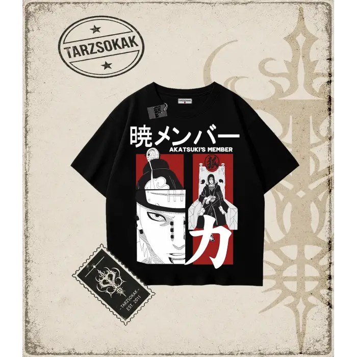 Naruto Anime Baskılı Oversize Unisex Tişört