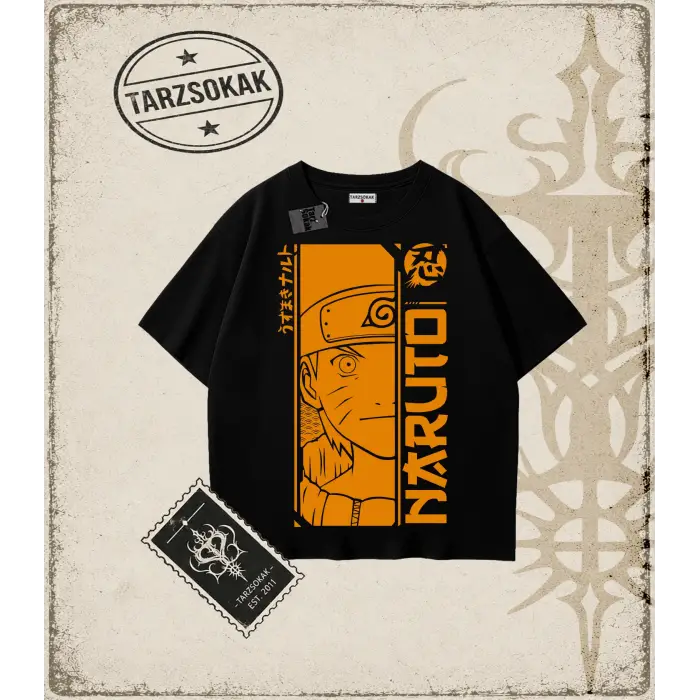 Naruto Anime Baskılı Oversize Unisex Tişört