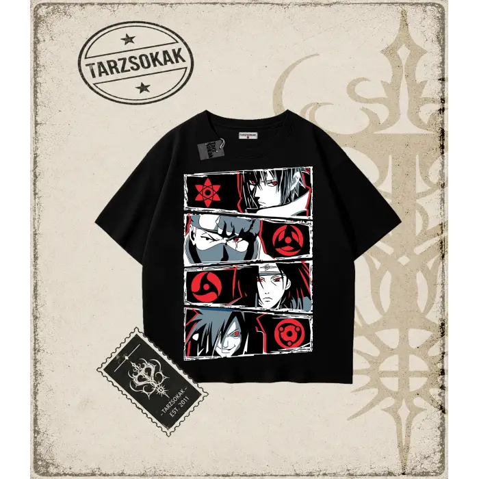 Naruto Anime Baskılı Oversize Unisex Tişört