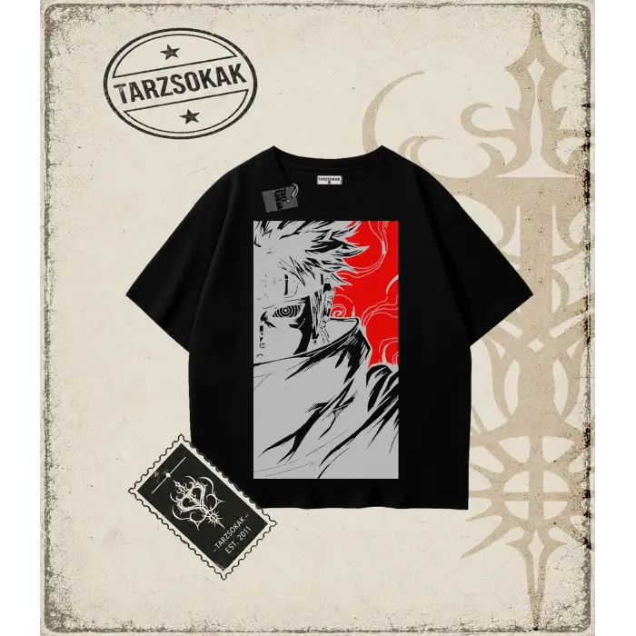 Naruto Anime Baskılı Oversize Unisex Tişört