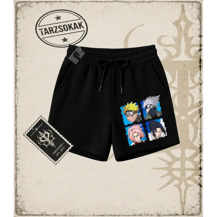 Naruto Anime Baskılı Unisex Şort