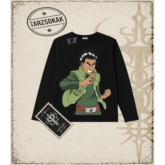 Naruto Rock Lee Anime Baskılı Long Sleeve
