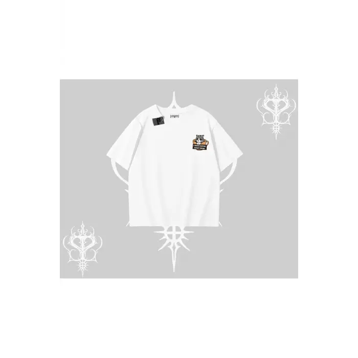 Need Coffee Right Meow Yazılı Kedi Baskılı Oversize Tshirt