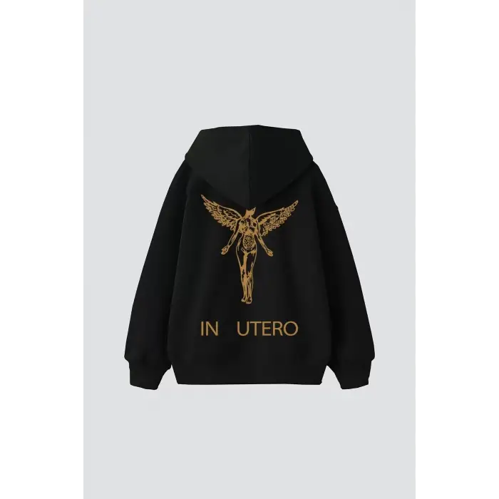 Nirvana Sırt Baskılı Unisex Oversize Siyah