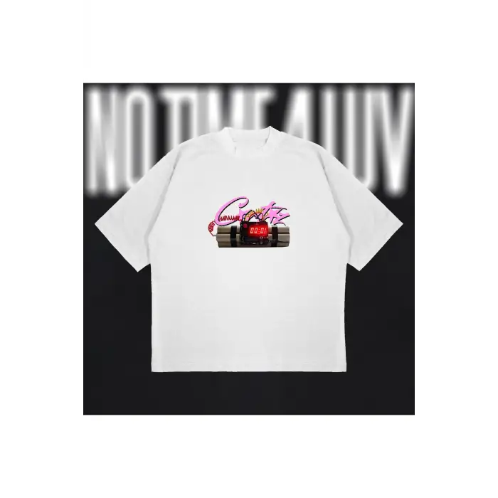 No Time 4 Luv Oversize Unisex Pamuklu Nefes Alan Kalın Kumaşlı