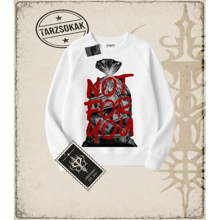 NOTFORYOU Oversize Unisex Bisiklet Yaka Sweatshirt