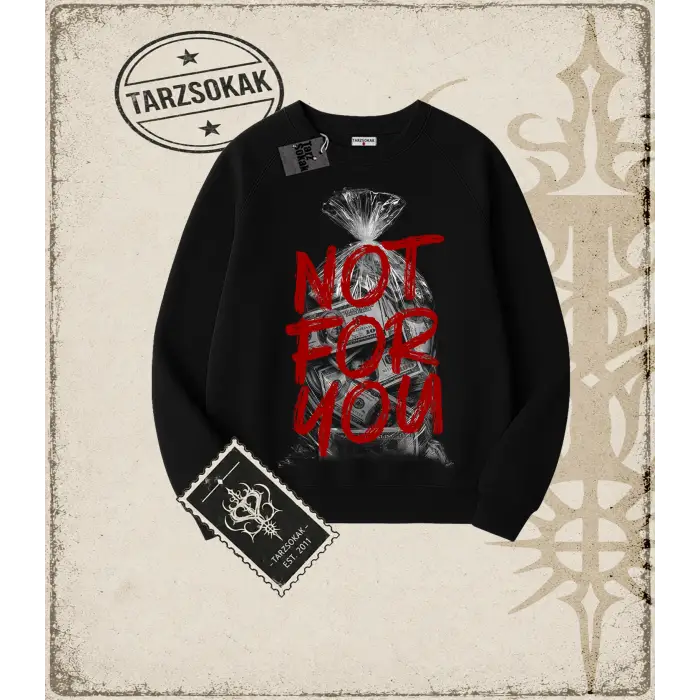 NOTFORYOU Oversize Unisex Bisiklet Yaka Sweatshirt