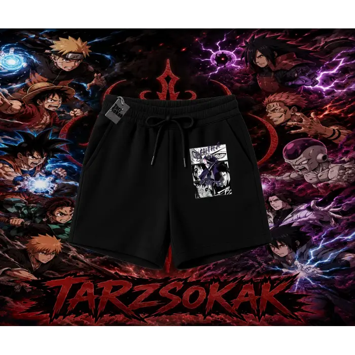 Obito uchiha Naruto Anime Karakteri Unisex Şort Beyaz