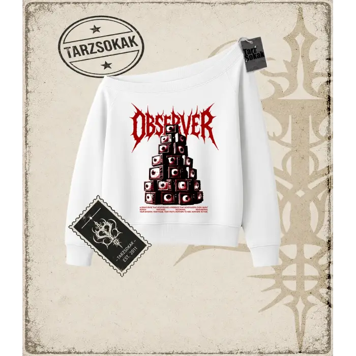 OBSERVER Kadın Kayık Yaka Sweatshirt