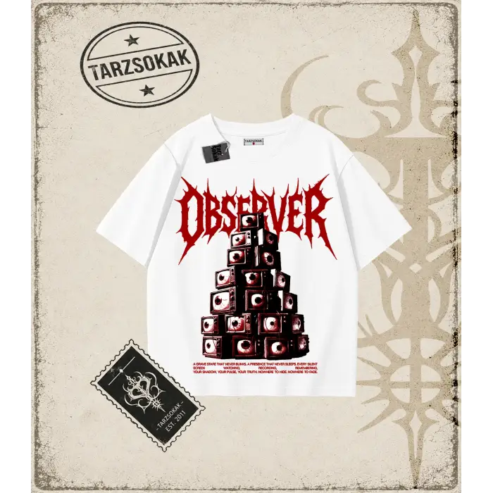 OBSERVER Oversize Unisex Tişört