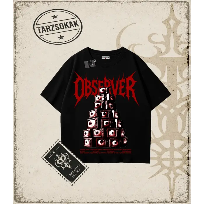 OBSERVER Oversize Unisex Tişört